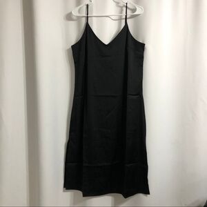 The Drop Women's Ana Silky V-neck Midi Slip Dress size L New